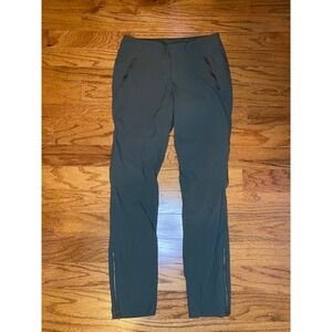 Athleta Dark Green‎ Pants with Leg Zippers Size 6